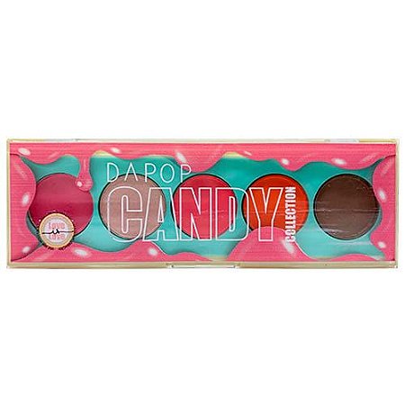 Quinteto de Sombras Vermelho Candy Collection Dapop DP2112