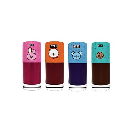 Lip Tint BT21 BT17 - Kit c/ 04 unid