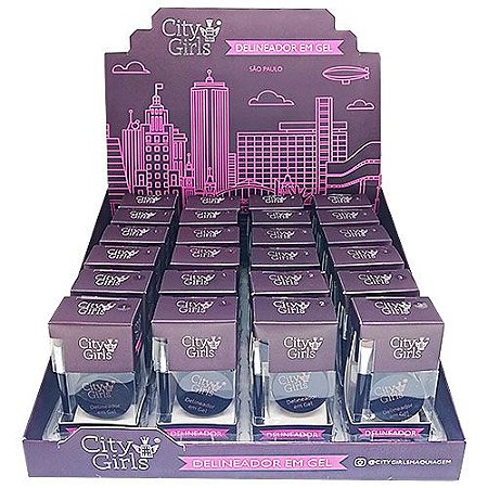 Delineador em Gel City Girls CG208 – Box c/ 24 unid