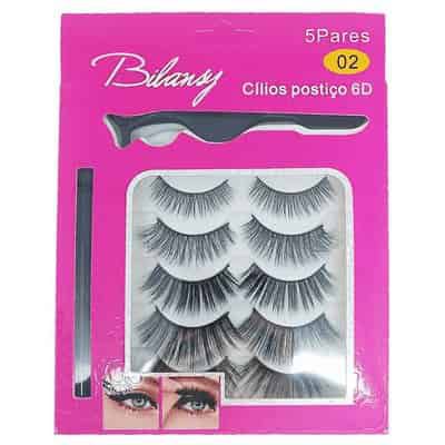 Kit de Cílios Postiços Magnético 6D-02 Bilansy LT194-2