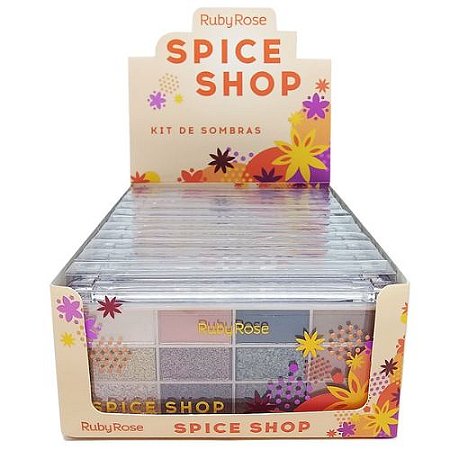 Paleta de Sombras Spice Shop Ruby Rose HB-1062 - Box c/ 12 unid