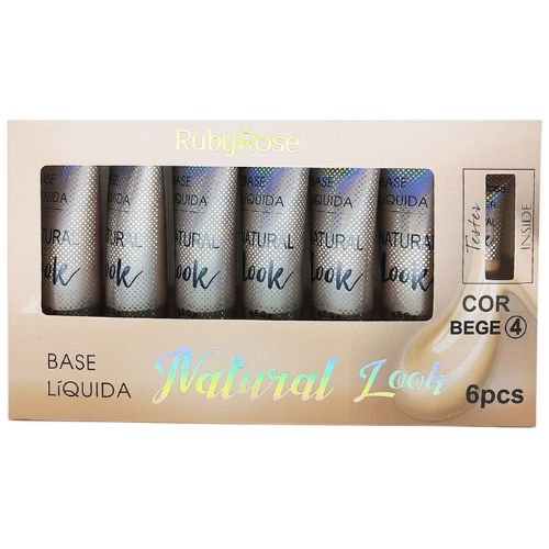 Base Natural Look Ruby Rose HB-8051 Cor Bege 4 - Box c/ 06 unid