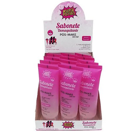 Sabonete Demaquilante Pós Make Super Poderes PMSP02 - Box c/ 12 unid