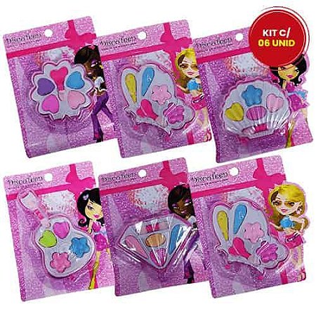 Estojo de Maquiagem Infantil Disco Teen HB 86504 - Kit c/ 06 unid