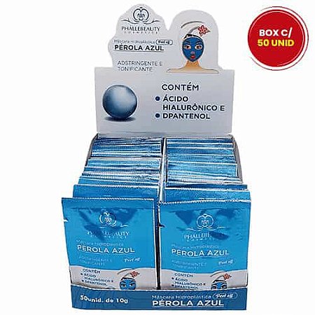 Máscara Hidroplástica Pérola Azul Peel Off Phállebeauty PH0515 - Box c/ 50 unid