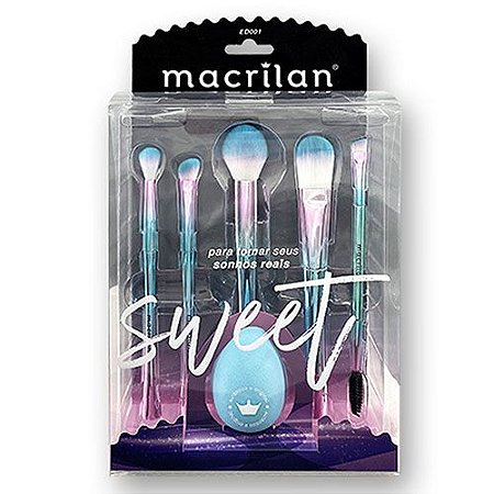 Kit de Pincéis Sweet Macrilan ED001