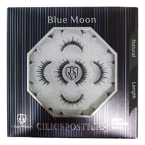Cílios Postiços com 07 Pares Blue Moon BM1014-1