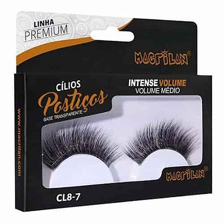 Cílios Postiços Intense Volume Médio Linha Premium Macrilan CL8-7