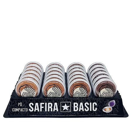 Pó Compacto Cores Escuras Safira - Box c/ 24 unid