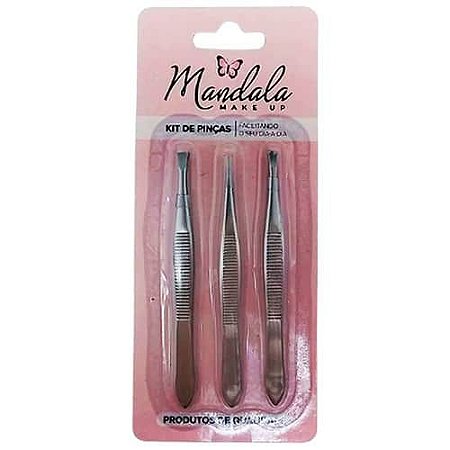 Kit de Pinças com 3 Unidades Mandala JJ-3340/JJ-3393