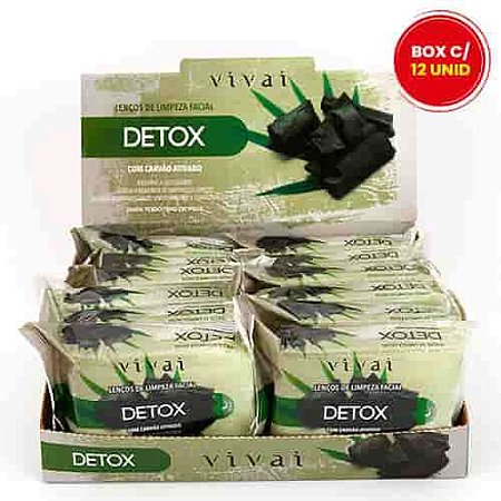 Lenço de Limpeza Facial Detox Vivai 5020.1.1 - Box c/ 12 unid