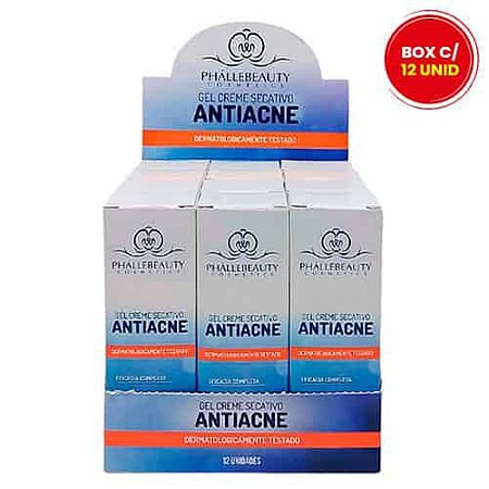 Gel Creme Secativo Antiacne Phállebeauty PH0555 - Box c/ 12 unid