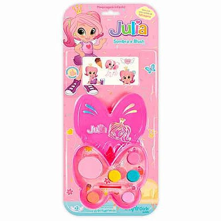 Maquiagem Infantil Sombra e Blush Julia Borboleta City Girls CGK002