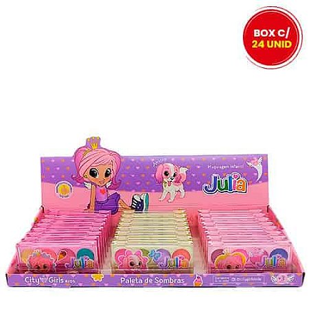 Quarteto de Sombras Infantil Julia City Girls CGK003 - Box c/ 24 unid