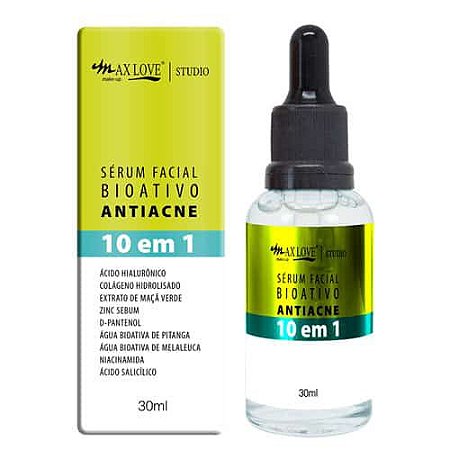 Sérum Facial Bioativo Antiacne 10 em 1 Max Love