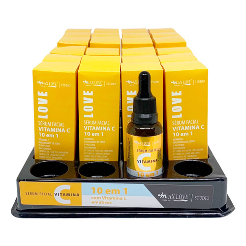 Sérum Facial Vitamina C 10 em 1 Max Love - Box c/ 24 unid