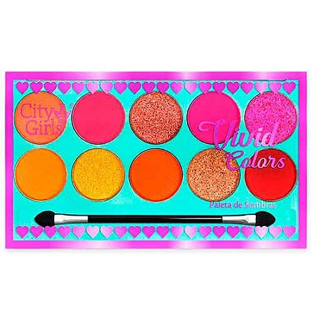 Paleta de Sombras Vivid Colors  Cor A City Girls CG243