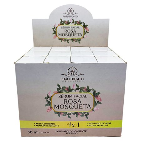 Sérum Facial Rosa Mosqueta 4x1 Phállebeauty PH0559 - Box c/ 12 unid