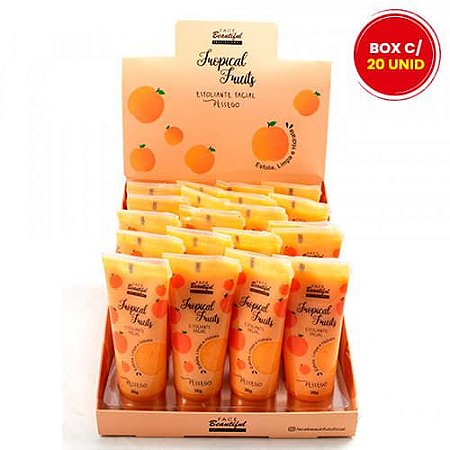 Esfoliante Facial Pêssego Tropical Fruits Face Beautiful FB164 - Box c/ 20 unid