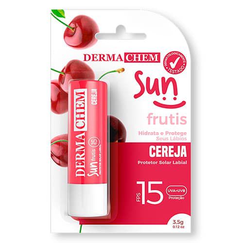 Protetor Solar Labial FPS 15 Sun Frutis Cereja Dermachem