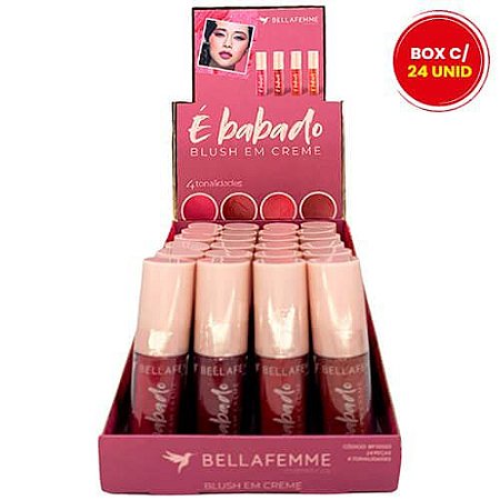 Blush em Creme É Babado Bella Femme BF10103 - Box c/ 24 unid