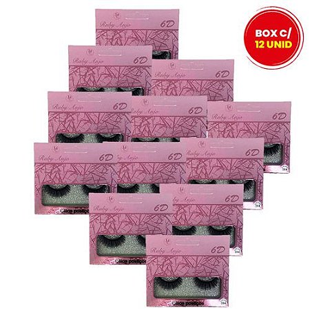 Cílios Postiços 6D Ruby Anjo RA-172 - Box c/ 12 unid