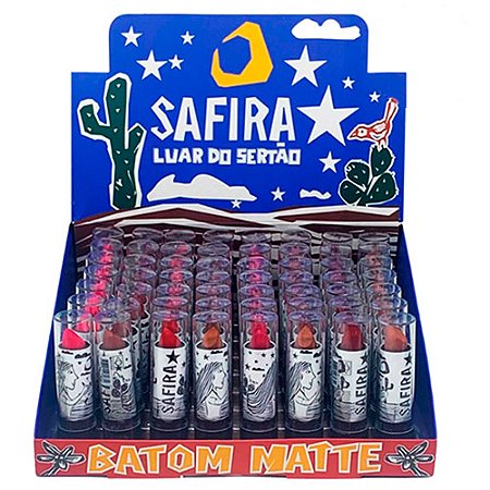 Batom Bastão Matte Luar do Sertão Safira - Box c/ 56 unid
