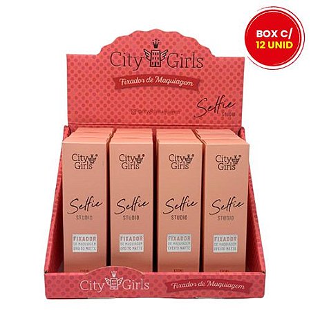 Fixador de Maquiagem Efeito Matte Selfie Studio City Girls CG234 - Box c/ 12 unid