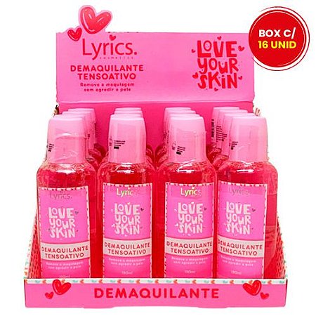 Demaquilante Tensoativo Love Your Skin Lyrics LY0086 - Box c/ 16 unid