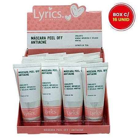 Máscara Facial Peel Off Antiacne Lyrics LY0154 - Box c/ 16 unid