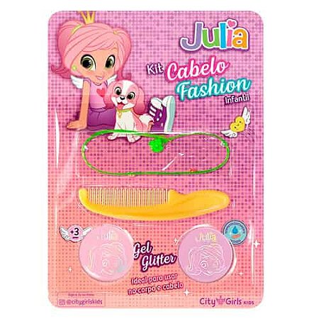 Kit Cabelo Fashion Infantil Julia City Girls CGK023