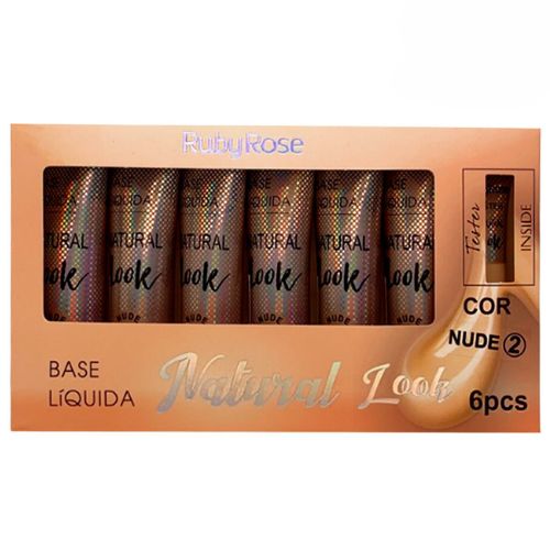 Base Natural Look Ruby Rose HB-8051 Cor Nude 2 - Box c/ 06 unid