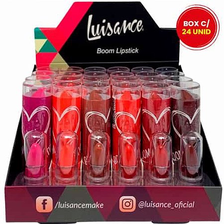 Batom Bastão Boom Lipstick Luisance L2056 - Box c/ 24 unid