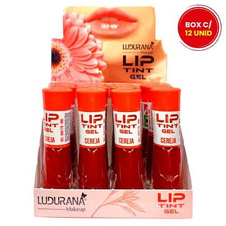 Lip Tint Gel Cereja Ludurana B00178 - Box c/ 12 unid