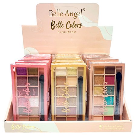 Paleta de Sombras Belle Colors Eyeshadow Belle Angel B086 - Box c/ 24 unid