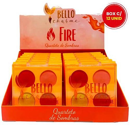 Quarteto de Sombras Fire Bello Charme BC04 - Box c/ 12 unid