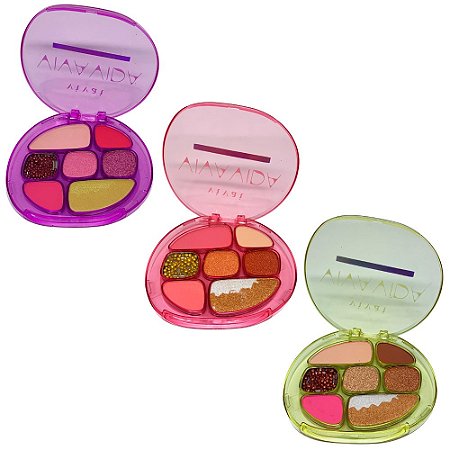 Paleta de Sombras Viva Vida Vivai 4052.1.1 - Kit c/ 03 unid
