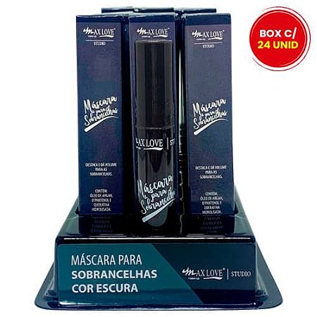 Máscara para Sobrancelhas Cor Escura Max Love - Box c/ 24 unid