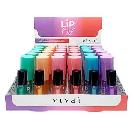 Hidratante Gloss Labial Lip Oil Vivai 3093.1.1 - Box c/ 36 unid