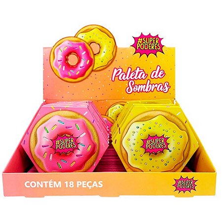 Paleta de Sombras Donuts Super Poderes SP101 - Box c/ 18 unid