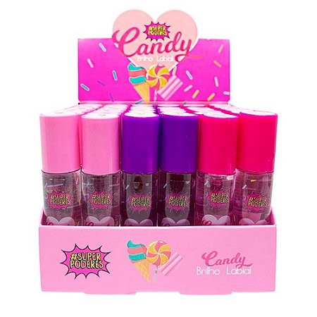 Brilho Labial Candy Super Poderes SP400 - Box c/ 36 unid