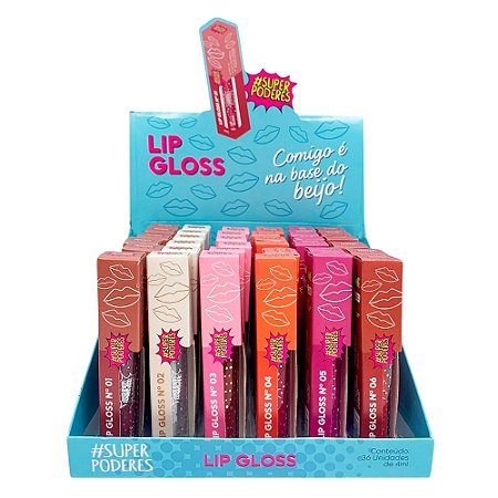 Lip Gloss Super Poderes LIPGLSP - Box c/ 36 unid