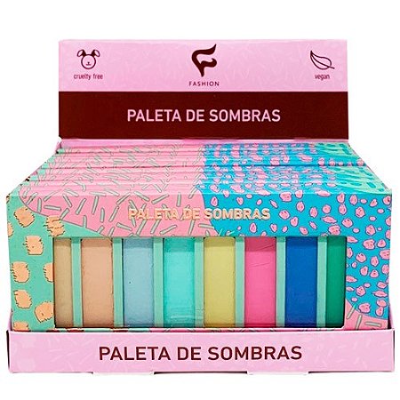 Paleta de Sombras Candy Fashion Makeup - Box c/ 12 unid