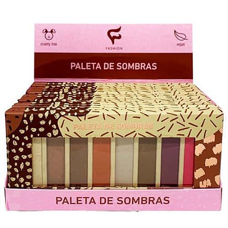 Paleta de Sombras Nude Fashion Makeup - Box c/ 12 unid