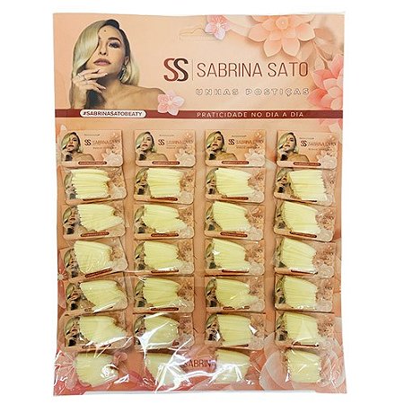 Unhas Postiças Quadrada Sabrina Sato SS-2202 - Cartela c/ 24 unid
