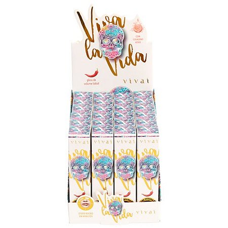 Gloss de Volume Labial Viva La Vida Vivai 3043.1.1 - Box c/ 24 unid