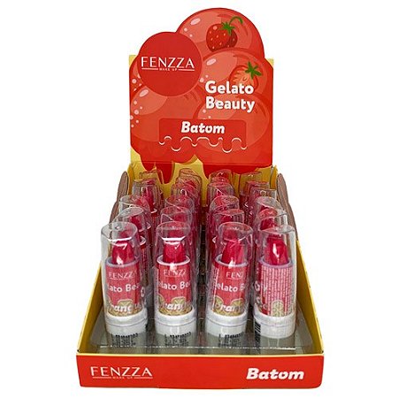 Batom Bastão Moranguete Gelato Beauty Fenzza FZ20040 - Box c/ 24 unid