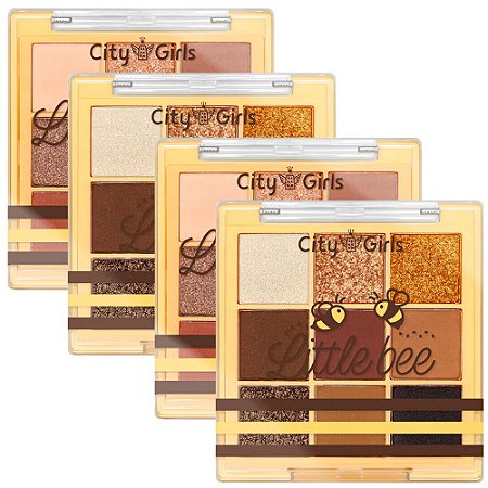 Paleta de Sombras Little Bee City Girls CG272 - Kit c/ 04 unid