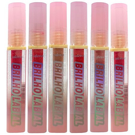 Brilho Labial Lua & Neve LN02075 - Kit c/ 06 unid