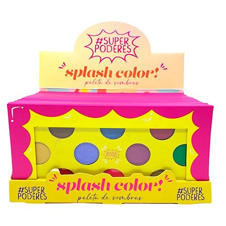 Paleta de Sombras Splash Color! Super Poderes SP101 - Box c/ 12 unid